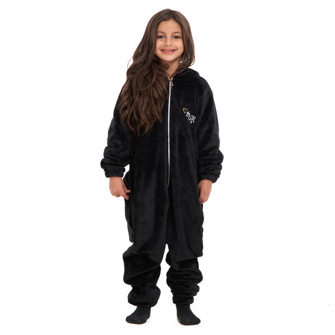 Snuggs Kids Blanket Onesie Black هلال رمضان